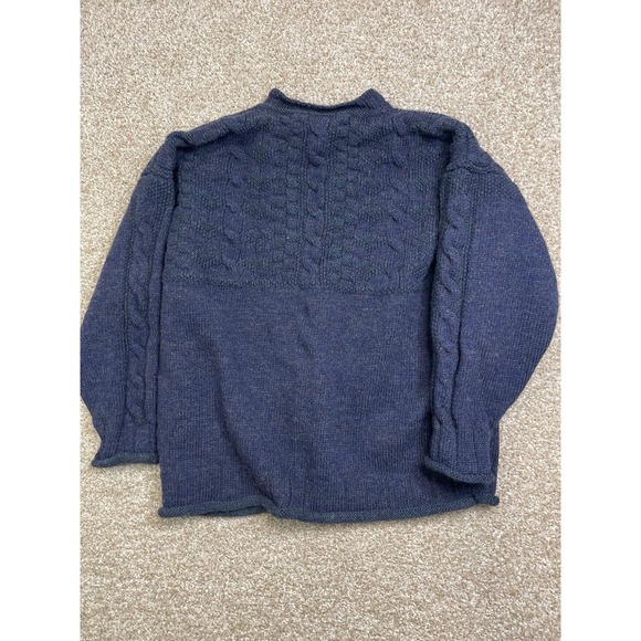 VINTAGE LL Bean Sweater Womens Large Blue 100% Wool - Picture 3 of 7